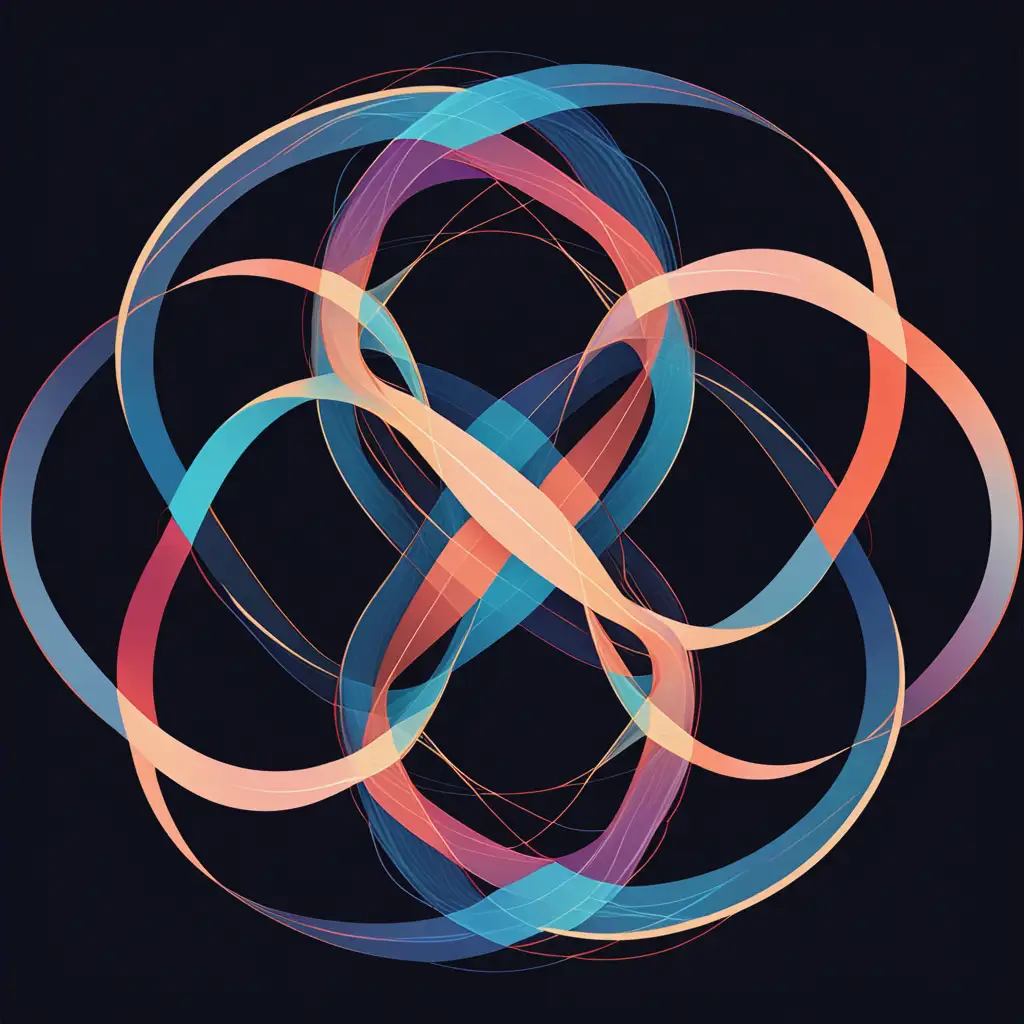 Abstract Infinity Interwoven Elements Single Cover Art