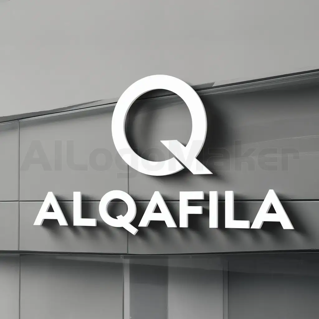 a logo design,with the text "alqafila", main symbol:q,Moderate,clear background