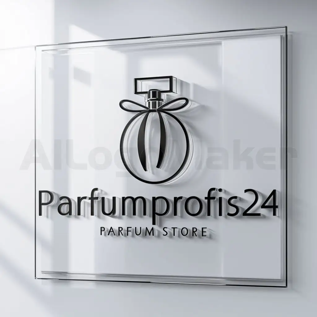 LOGO-Design-For-ParfumProfis24-Elegant-Perfume-Store-Emblem-on-Clear-Background