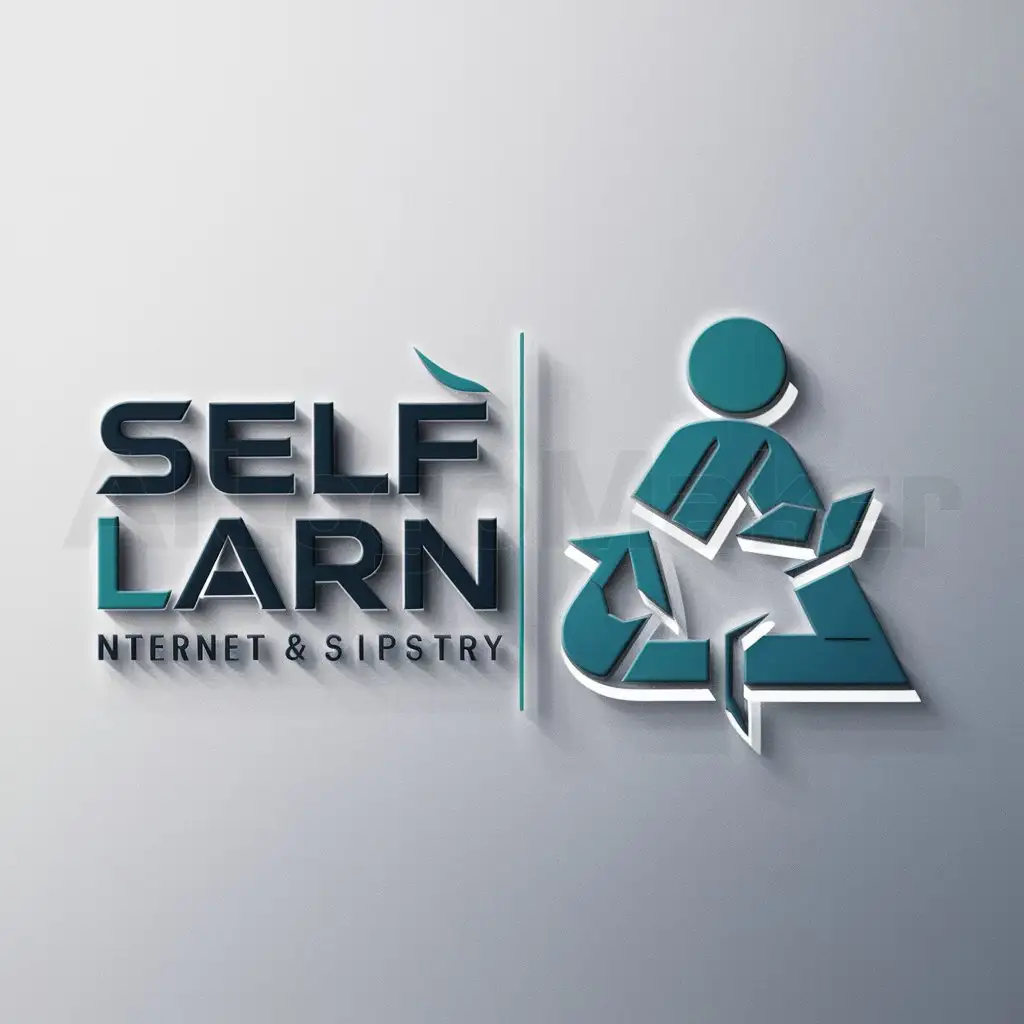 a logo design,with the text "self larn", main symbol:student and recquiter,Moderate,be used in Internet industry,clear background