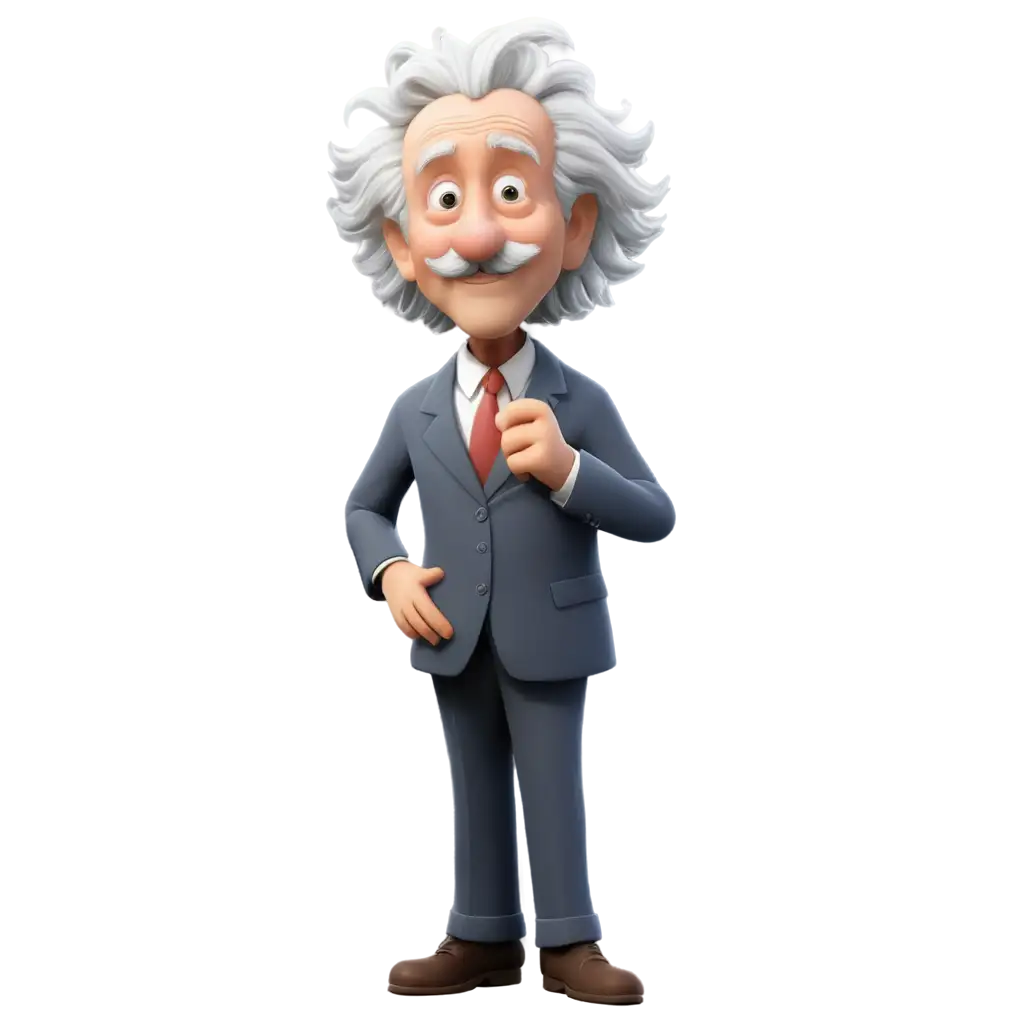 Cartoon-Image-of-Albert-Einstein-Enhancing-Online-Presence-with-a-HighQuality-PNG-Format