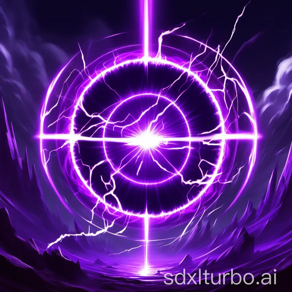 a circular electric purple shockwave, fantasy concept art, digital painting, artstation, in game spell illustration