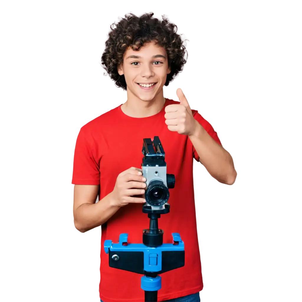 Captivating-PNG-Image-Swarthy-CurlyHaired-Boy-in-White-and-Red-TShirt-with-Theodolite