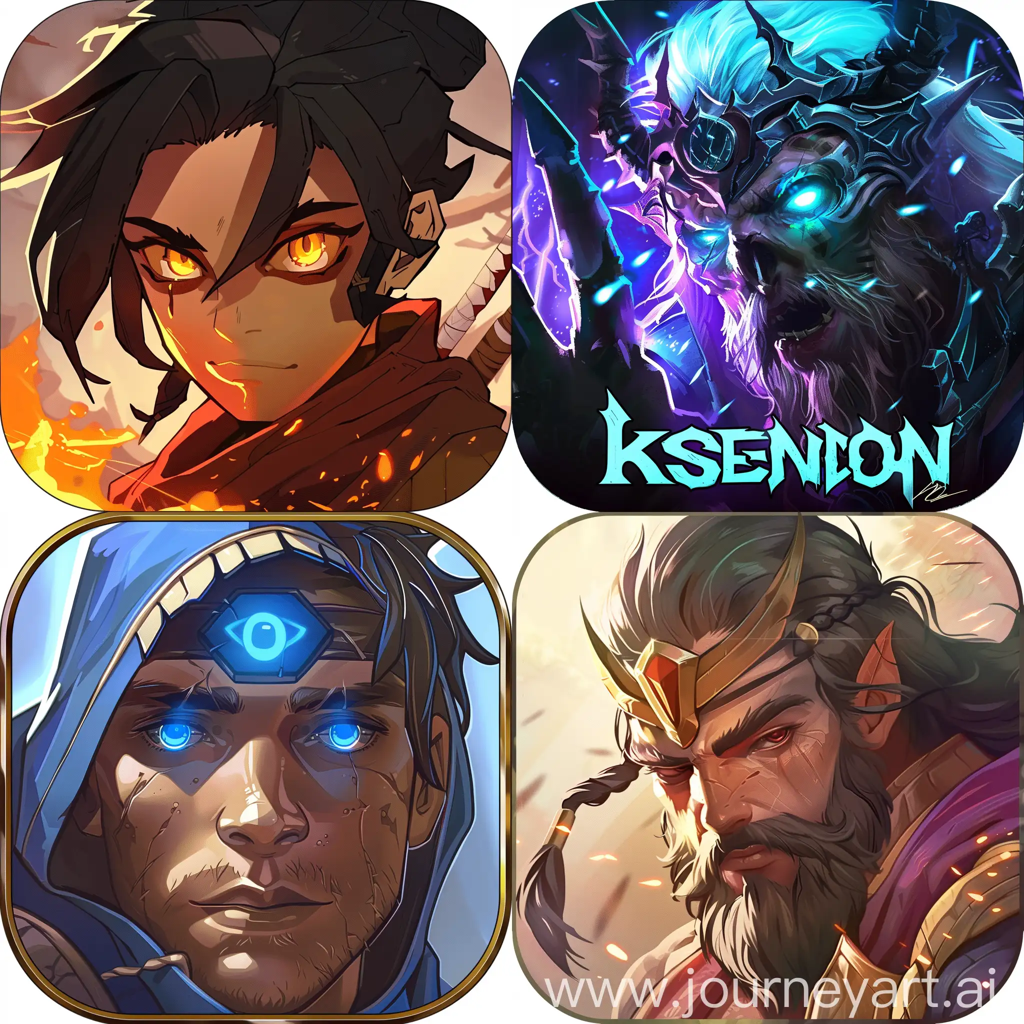 Draw an icon for a game called Ksenon is playing