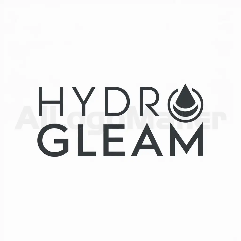 a logo design,with the text "Hydro Gleam", main symbol:pressure washing,Moderate,be used in maintenance industry,clear background