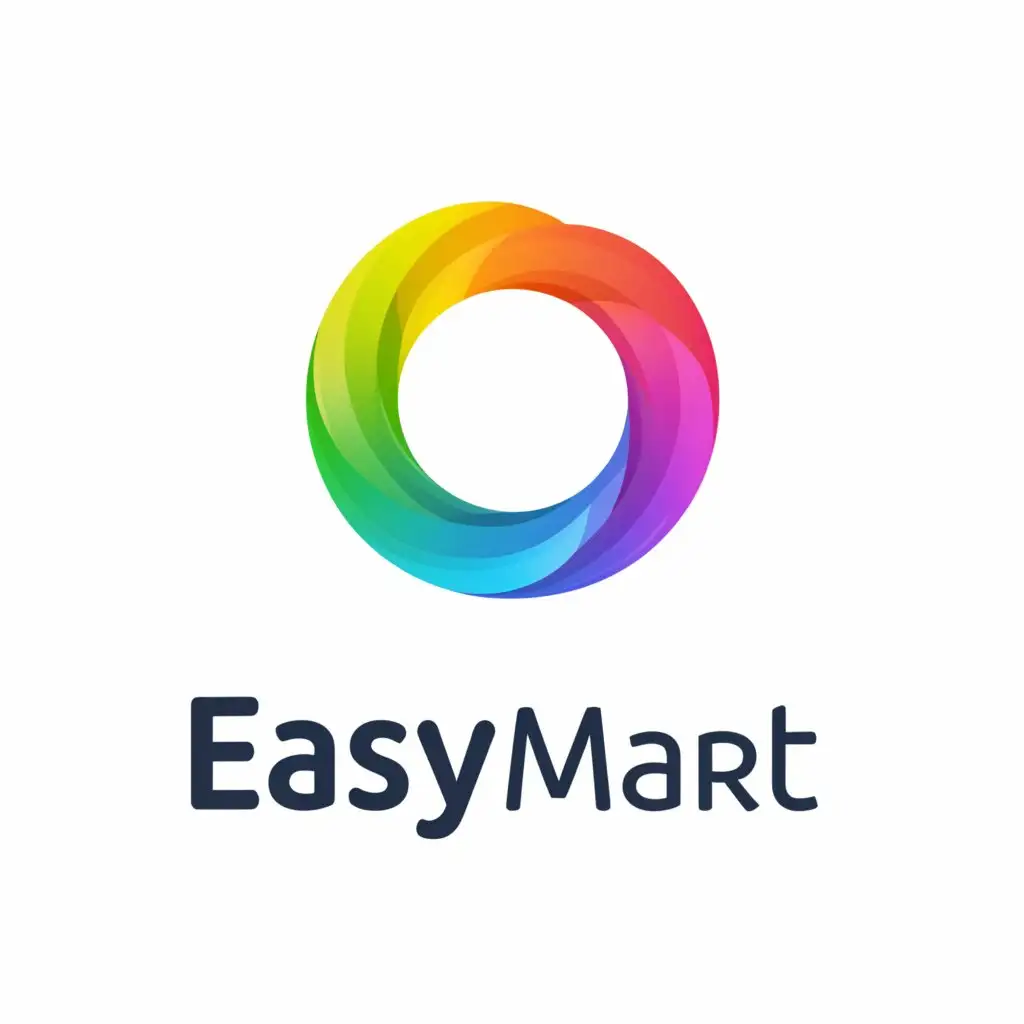 a logo design,with the text "EasyMart", main symbol:EM,Moderate,be used in Retail industry,clear background