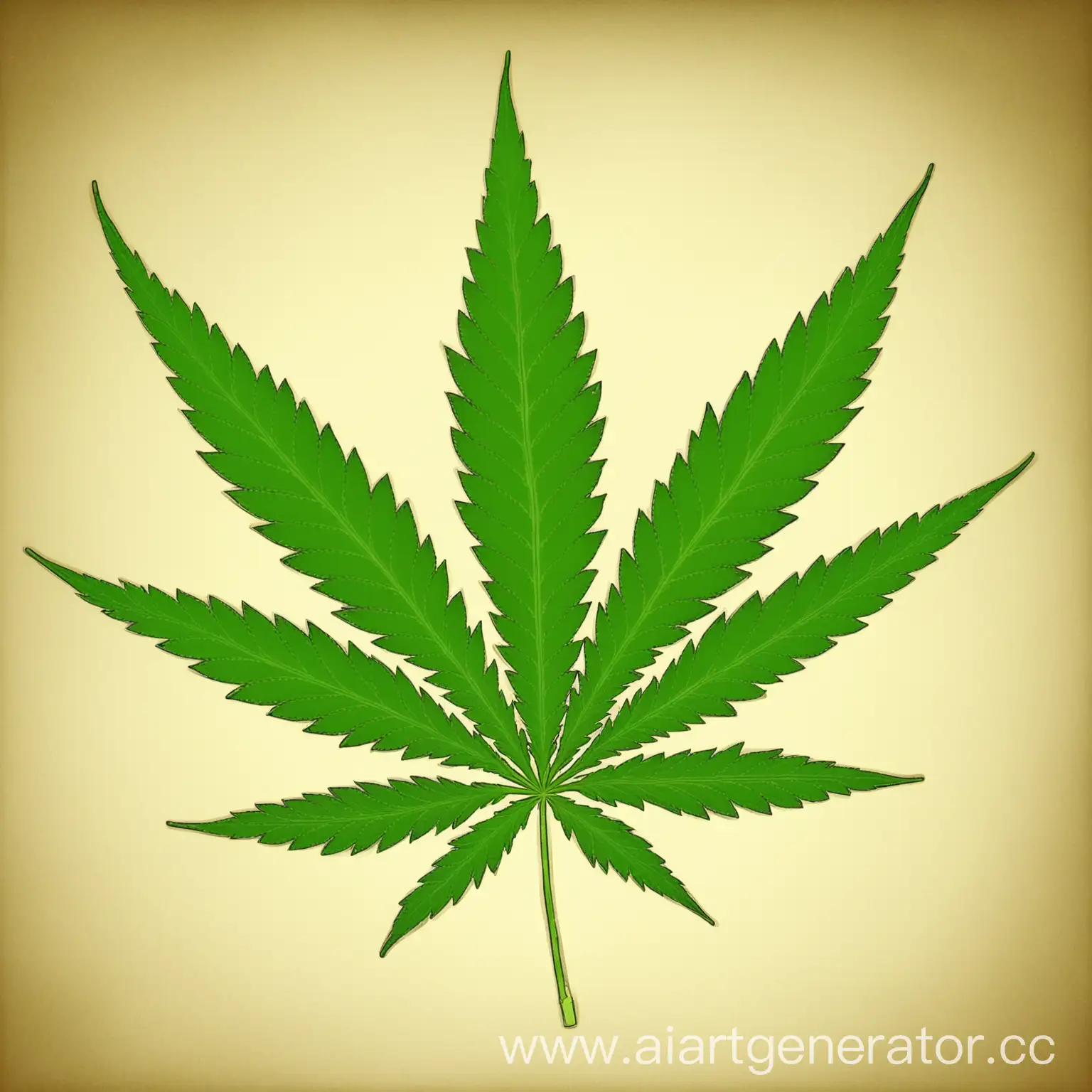 Vibrant-Cannabis-Leaf-Illustration-on-Psychedelic-Background