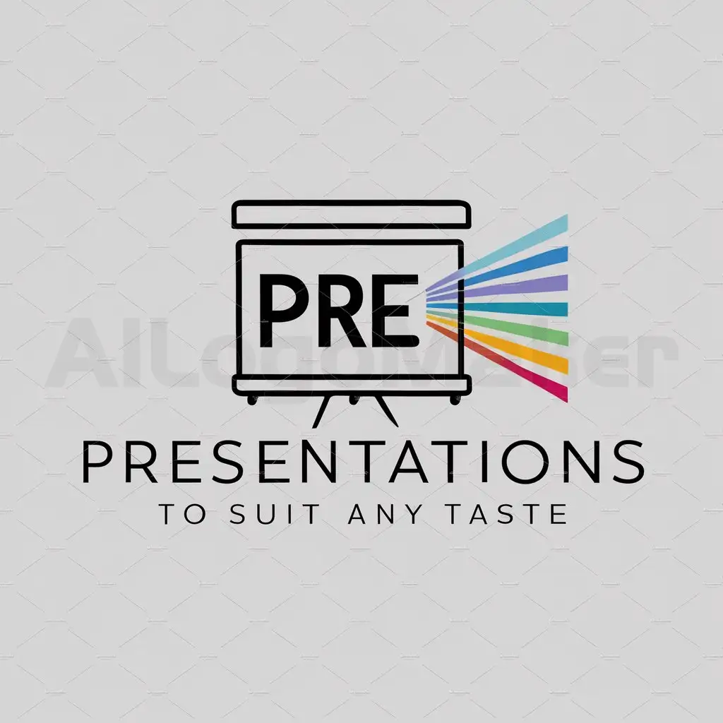 a logo design,with the text "Presentations to suit any taste", main symbol:slide presentation,Moderate,be used in Education industry,clear background