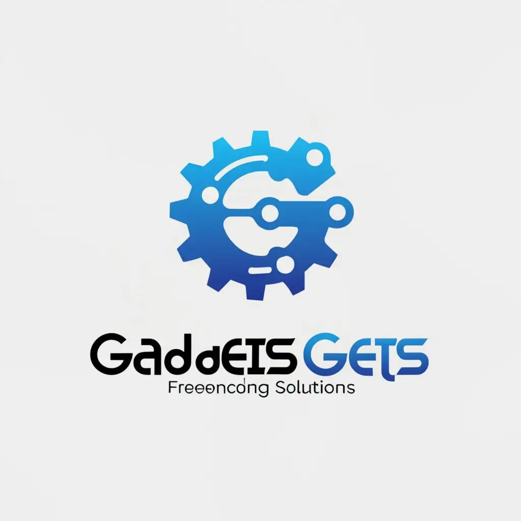 a logo design,with the text "gadgetsgets", main symbol:make software house logfo for freelancing company,Moderate,be used in Technology industry,clear background