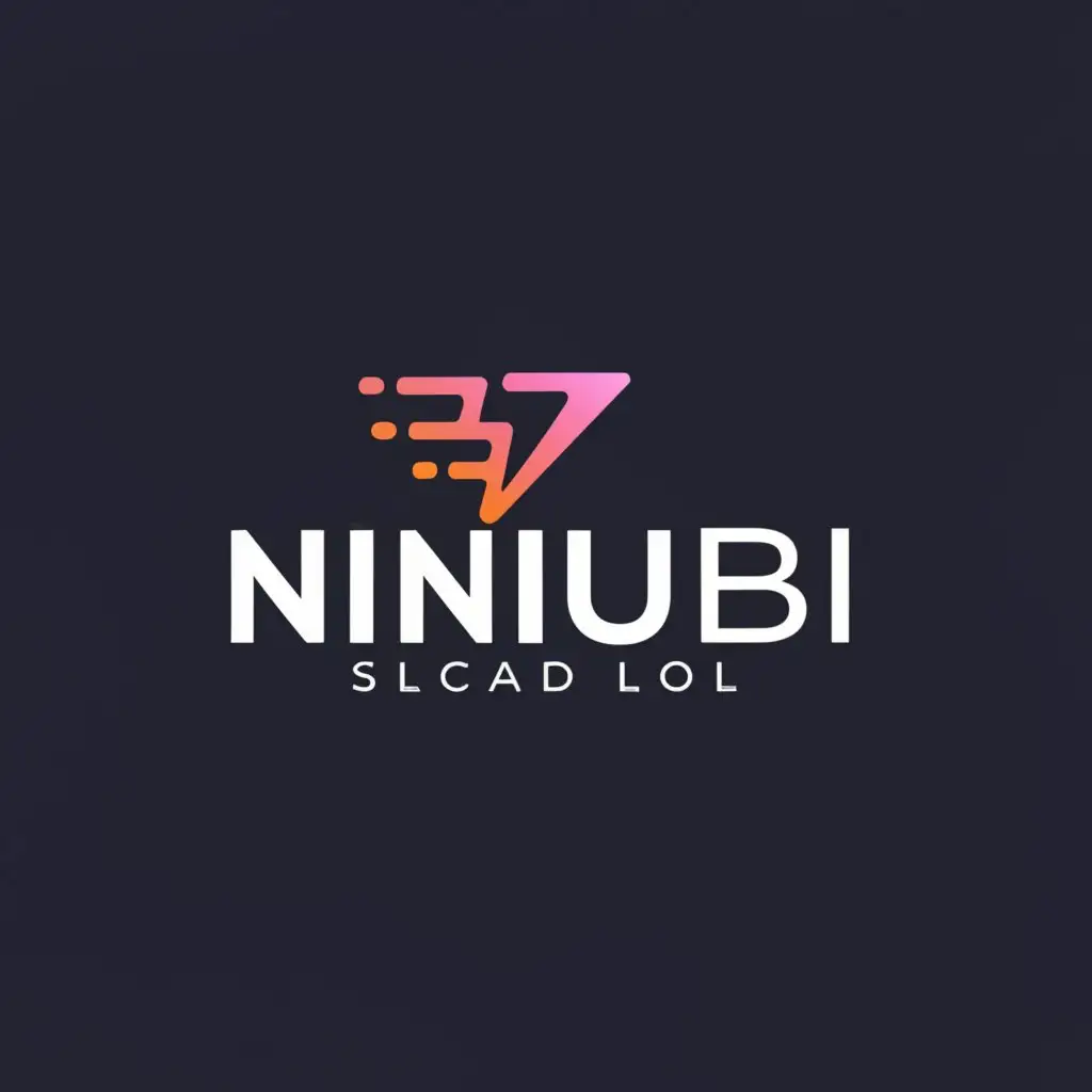 a logo design,with the text "Niniubi.lol", main symbol:Lightning,Minimalistic,be used in Internet industry,clear background