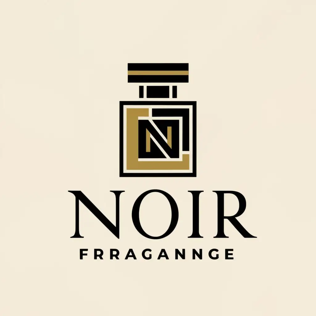a logo design,with the text "Noir fragrance", main symbol:Perfume,Moderate,be used in Others industry,clear background