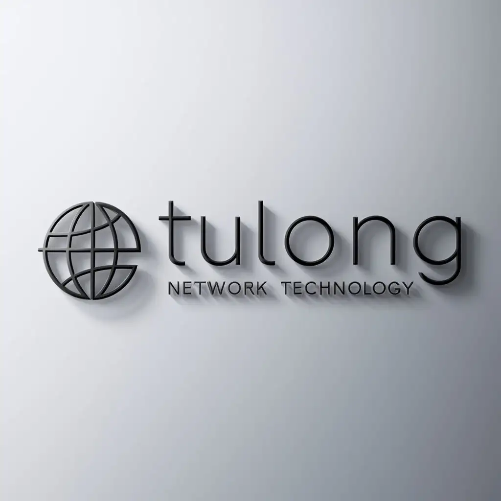 a logo design,with the text "TuLong Network Technology", main symbol:minimalistic business internet,Moderate,be used in Internet industry,clear background