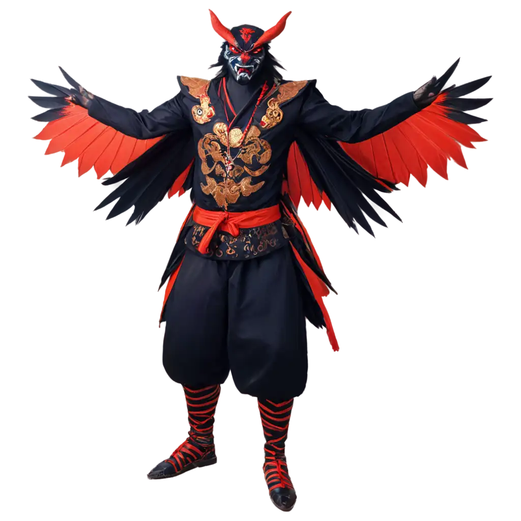 HighQuality-Tengu-Devil-PNG-Unleash-the-Mystique-of-the-Japanese-Folklore-Icon