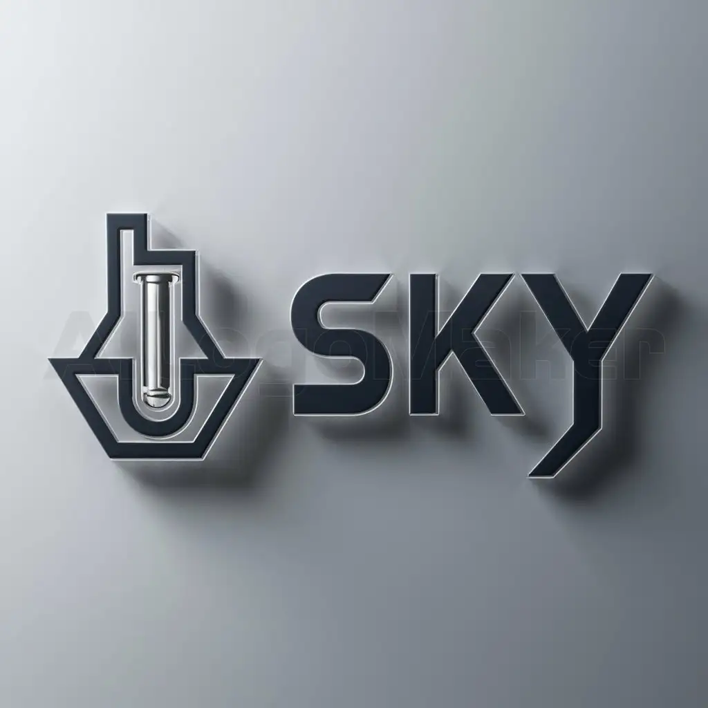 LOGO-Design-For-Sky-Clear-Background-with-Scientific-Laboratory-Symbol