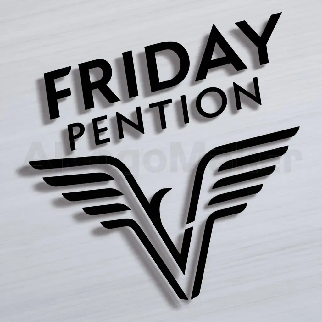 Logo-Design-for-Friday-Pention-Bold-Text-with-Modern-Pention-Symbol-on-Clear-Background