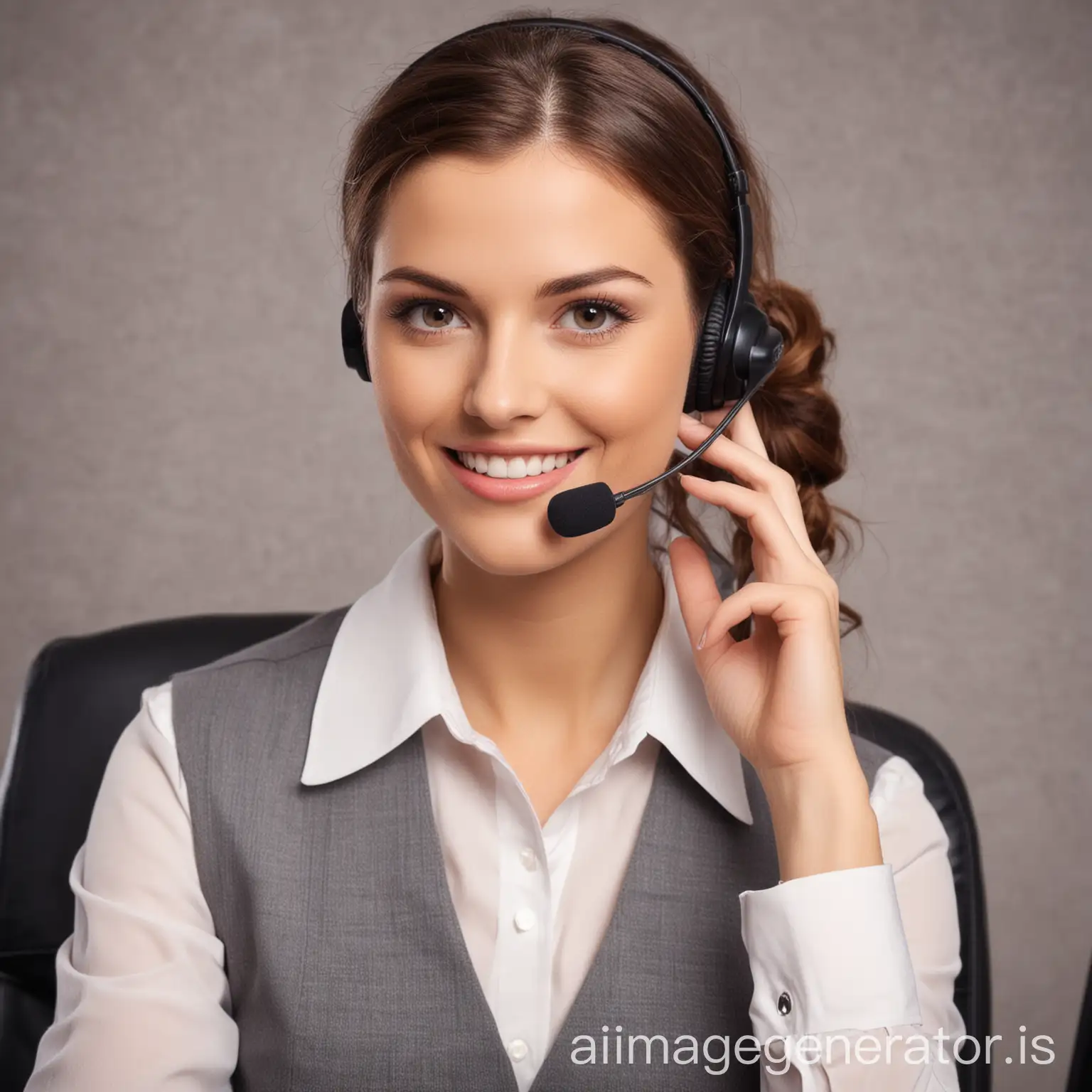 Friendly Customer Service Lady Assisting Customers with a Smile | AI ...