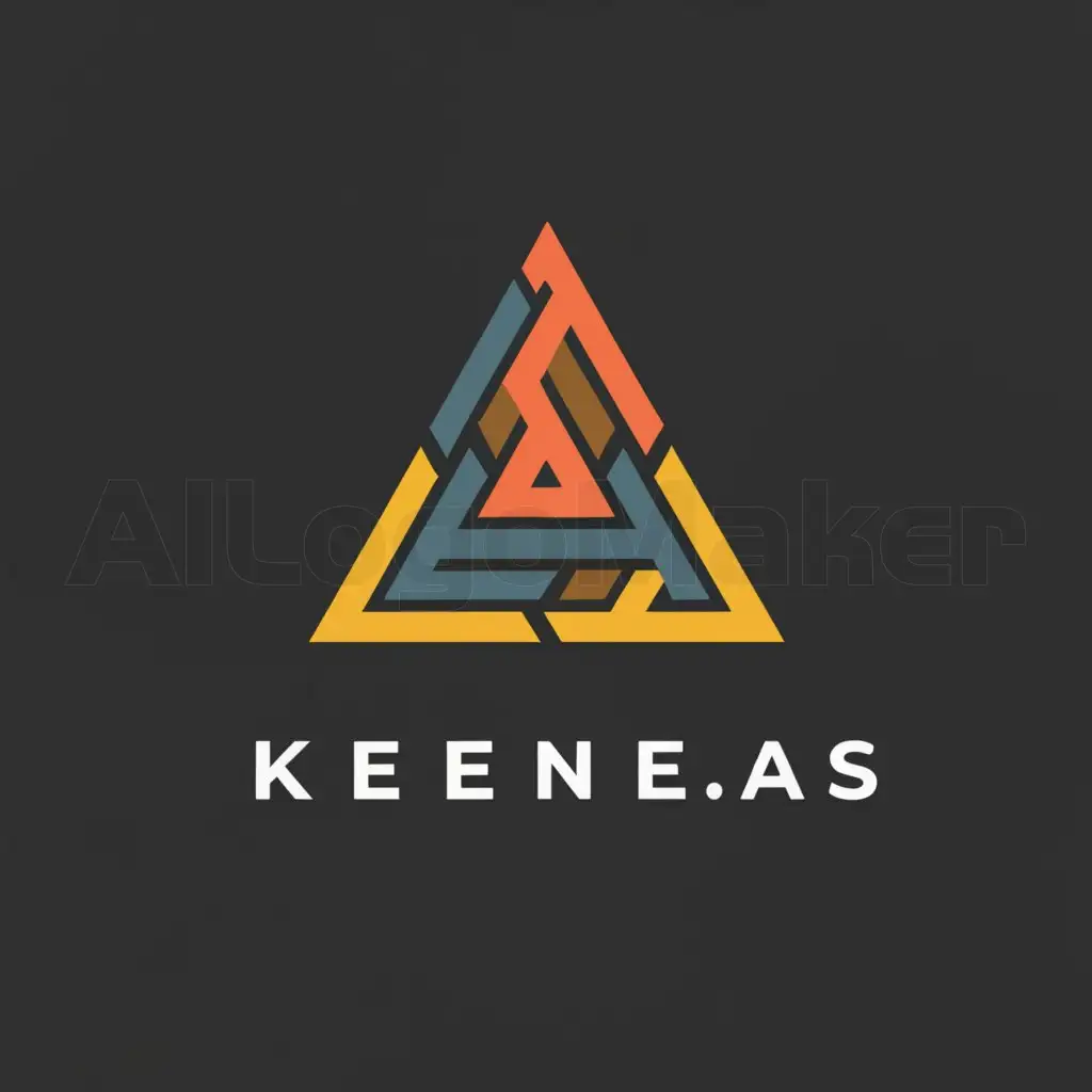 a logo design,with the text "keene.as", main symbol:triforce,Moderate,be used in Events industry,clear background