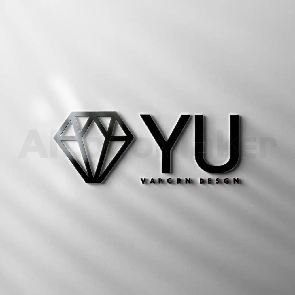 a logo design,with the text "Yu", main symbol:diamond,complex,be used in Others industry,clear background