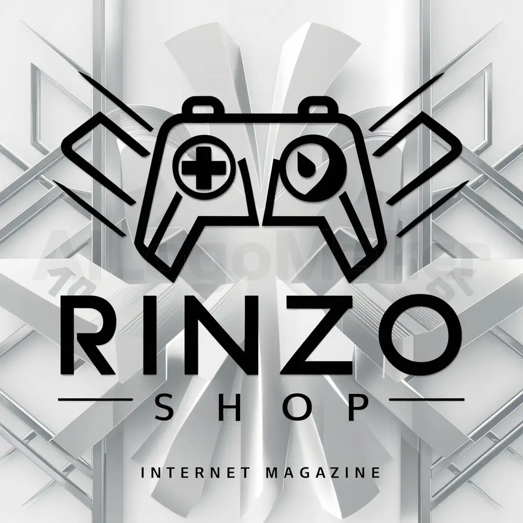 a logo design,with the text "Rinzo Shop", main symbol:gamepad,complex,be used in Internet Magazine industry,clear background