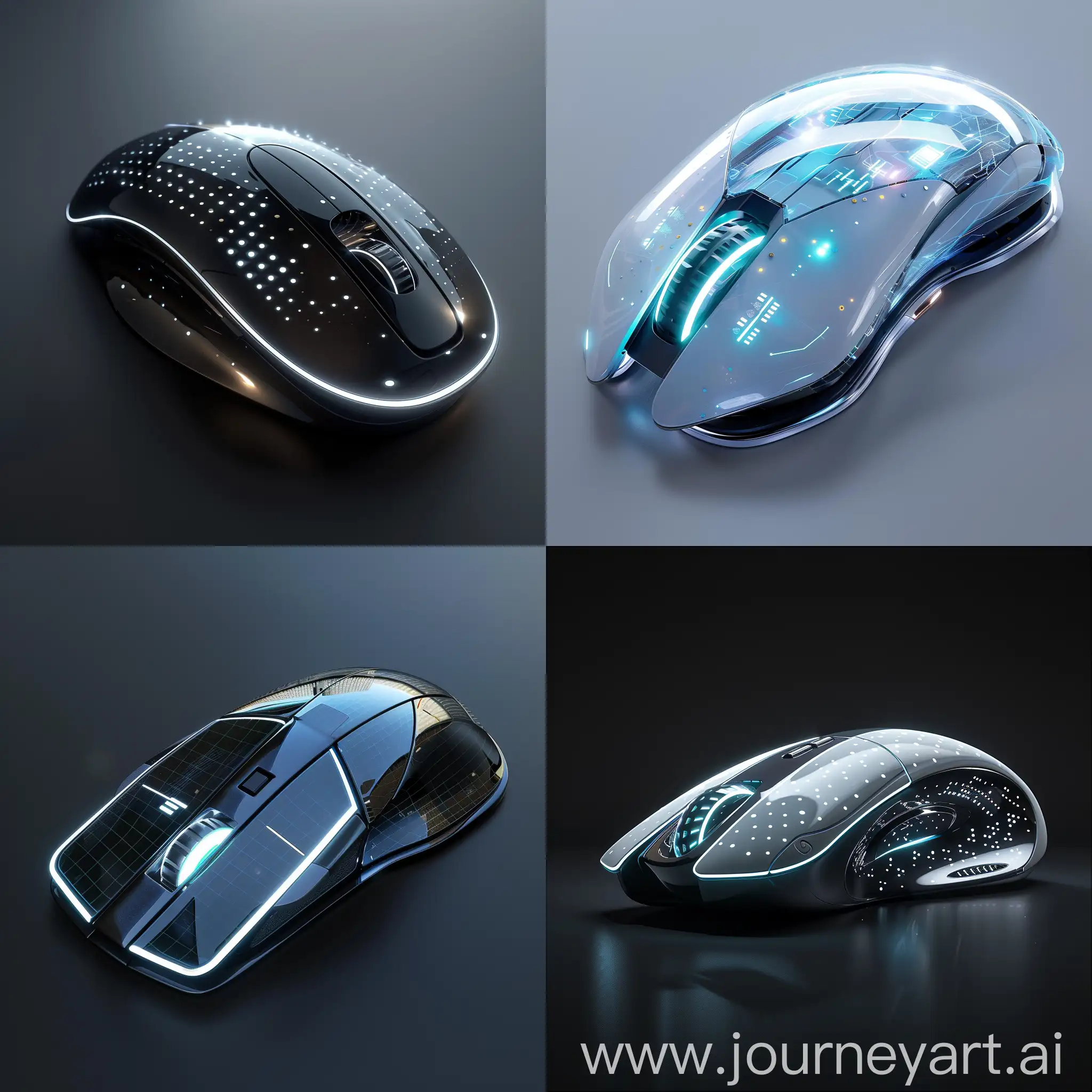Sci-Fi PC mouse, Advanced Science and Technology, Advanced, AI-Powered Customization, Haptic Feedback, Gesture Control, OLED Touch Display, Wireless Charging, Modular Design, Environmental Sensors, Advanced Optical Tracking, Voice Command Integration, Biometric Security, Ergonomic Adaptive Shape, Transparent OLED Body. Solar Panel Surface, Magnetic Levitation, Dynamic Surface Texture, Integrated Projector, Retractable USB-C Connector, Ambient Light Sensors, Customizable LED Accents, Water and Dust Resistance, In Unreal Engine 5 Style --stylize 1000