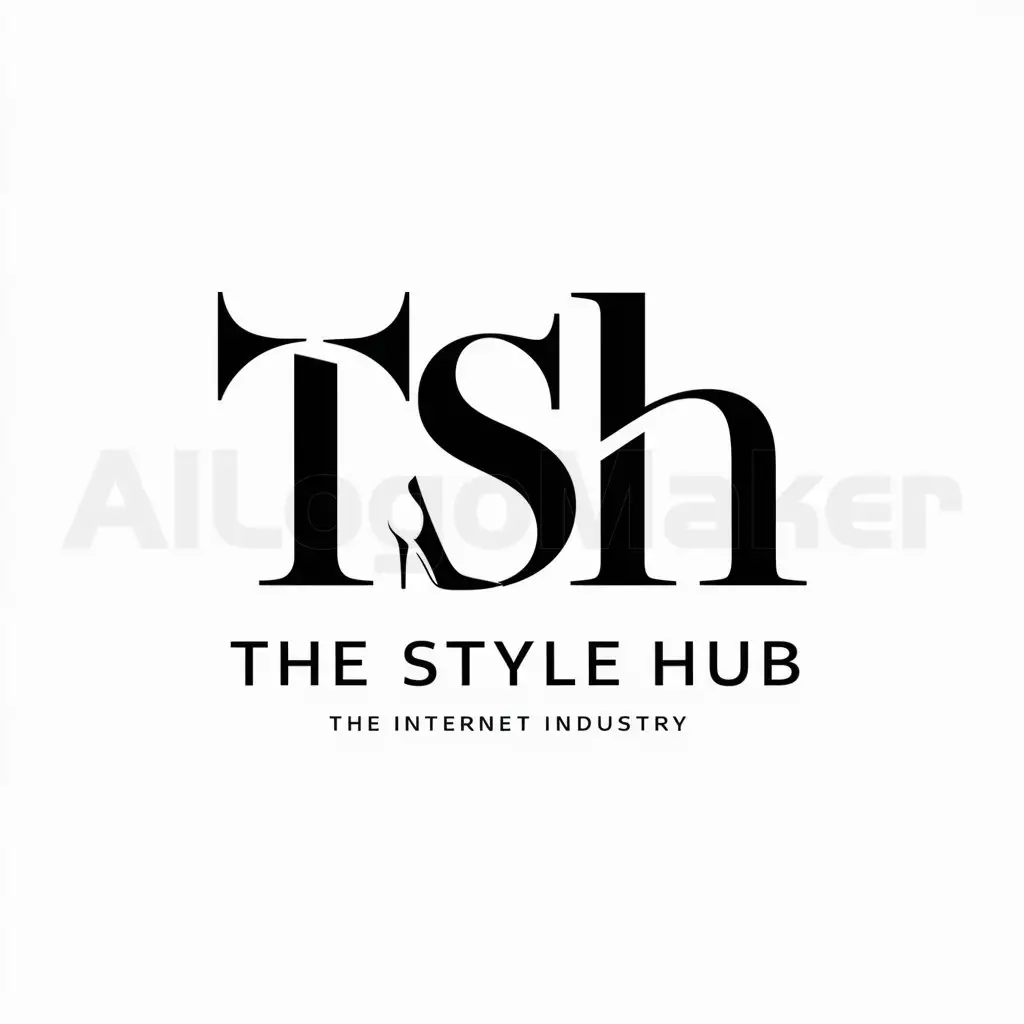 a logo design,with the text "The Style Hub", main symbol:TSH,Moderate,be used in Internet industry,clear background