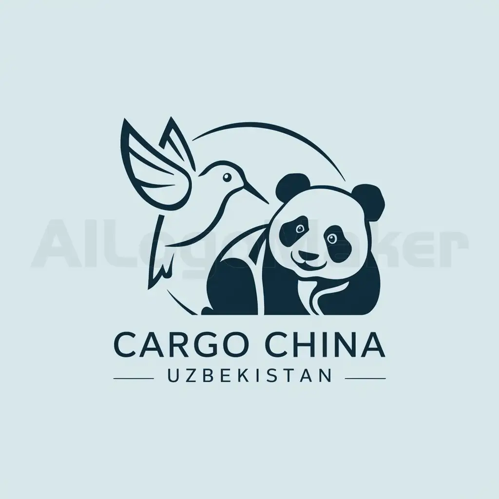 LOGO-Design-For-Cargo-China-Uzbekistan-Featuring-Humay-and-Panda-in-a-Clear-Background