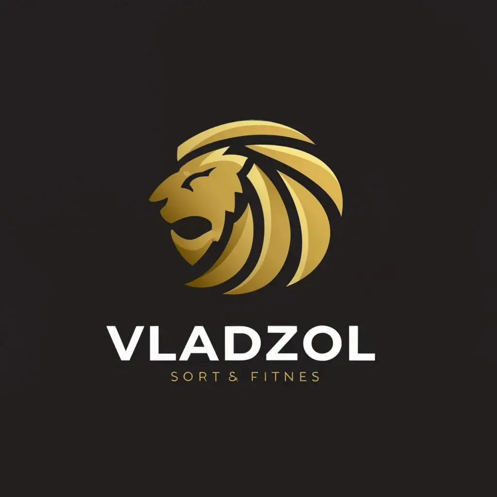 a logo design,with the text "Vladzol", main symbol:Gold,Moderate,be used in Sports Fitness industry,clear background