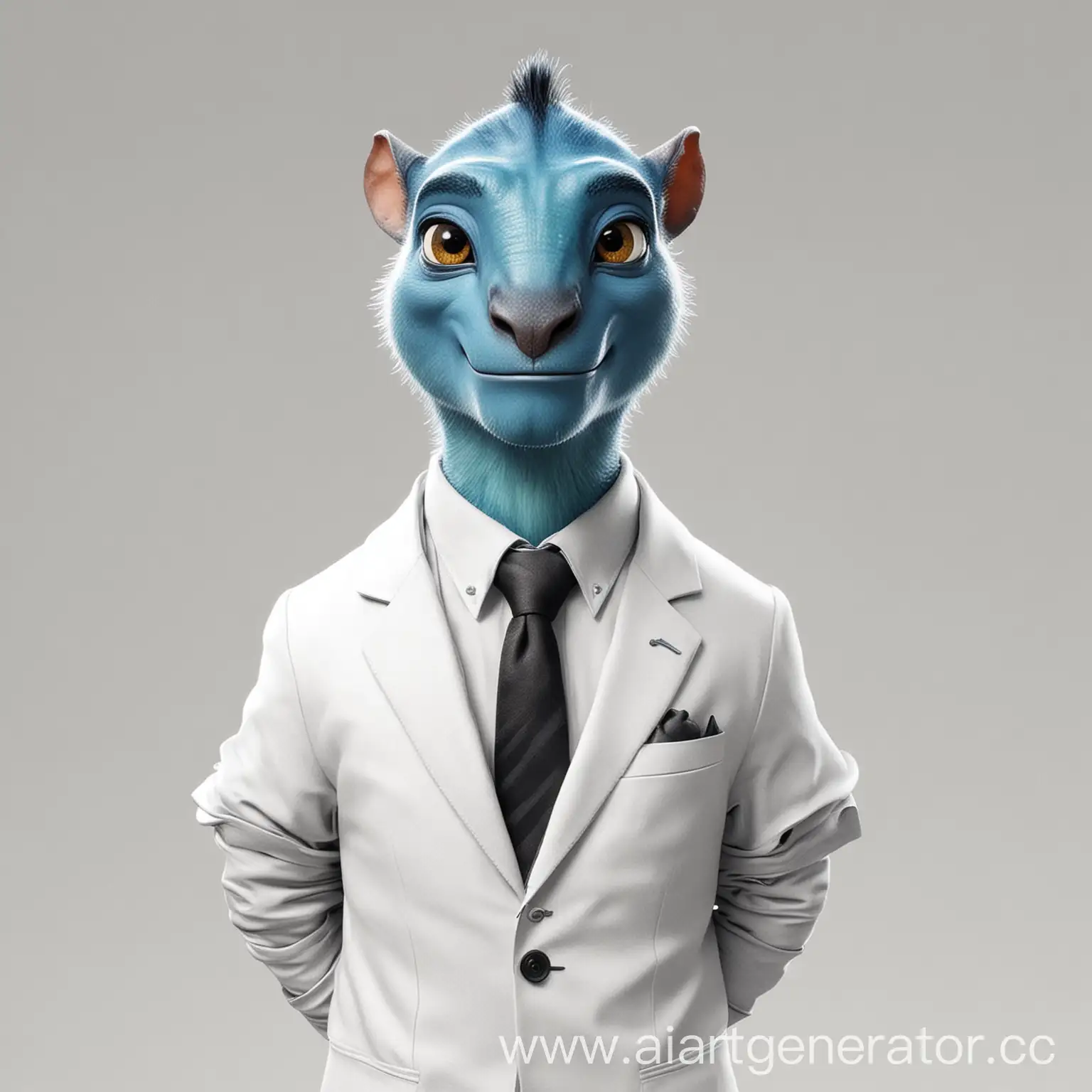 Pixar-Style-Animal-Avatar-in-Office-Suit-on-White-Background