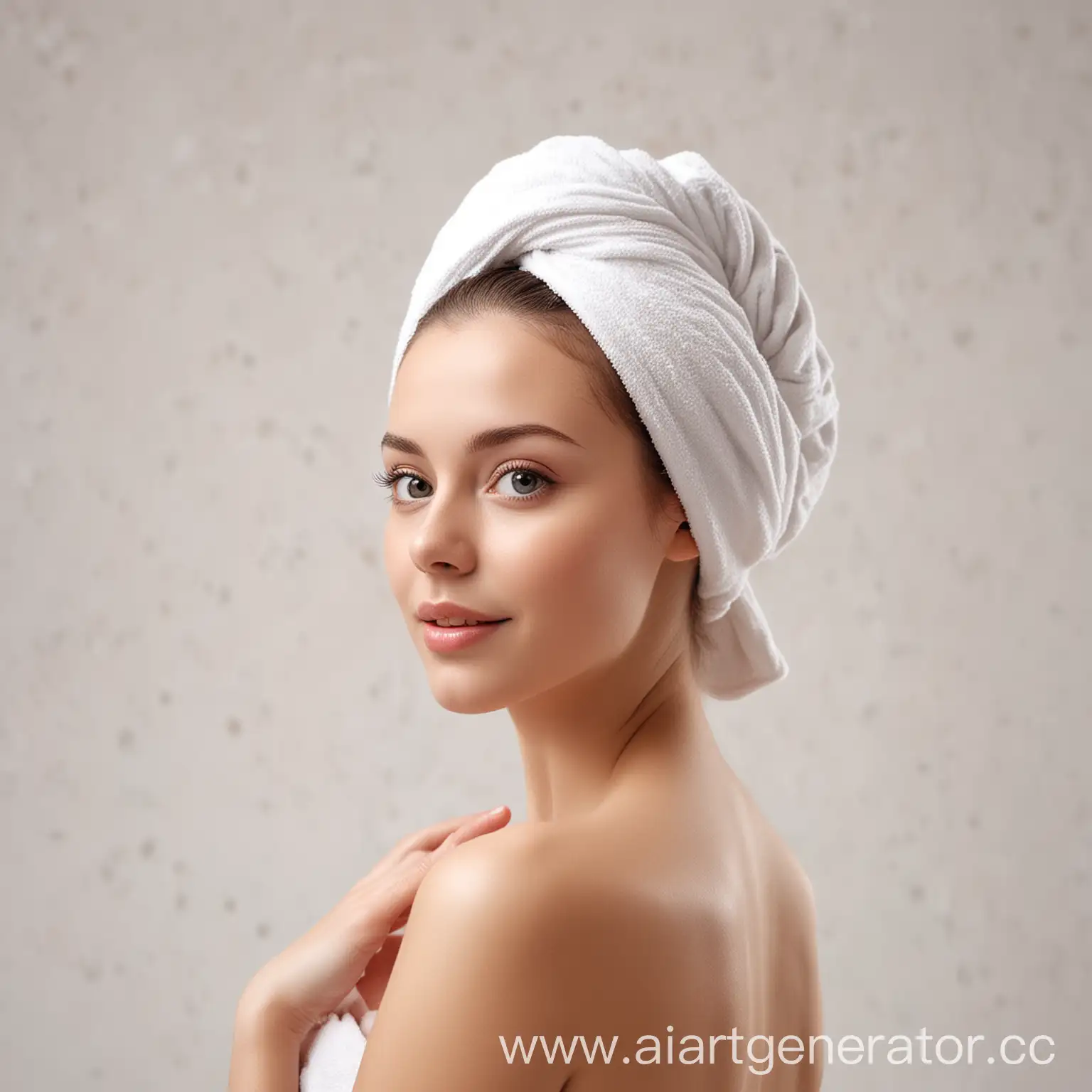 Young-Woman-Enjoying-Spa-Treatment-on-White-Background