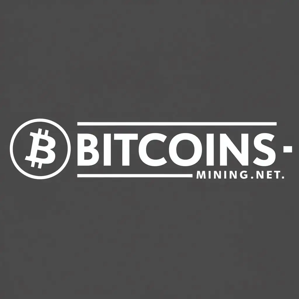 a logo design,with the text "Bitcoins-Mining.net", main symbol:All about cryptocurrencies,Moderate,be used in Finance industry,clear background