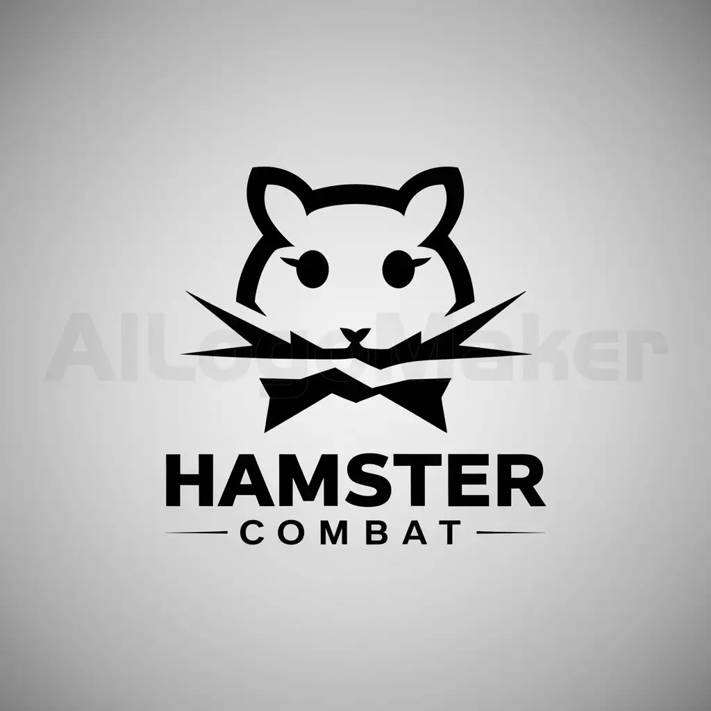 a logo design,with the text "Hamster combat", main symbol:Hamster,Minimalistic,be used in Internet industry,clear background