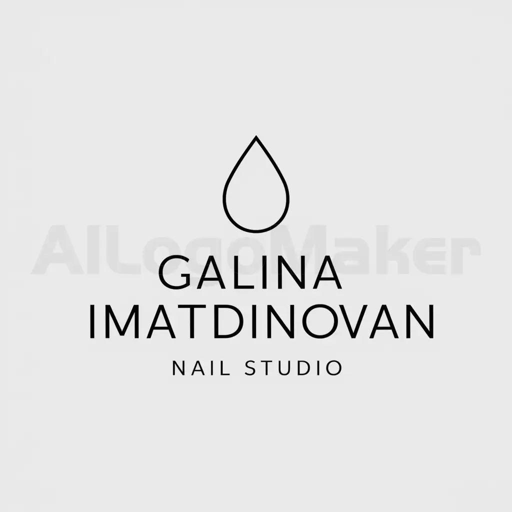 LOGO-Design-For-Galina-Imatdinova-Nail-Studio-Minimalistic-Drop-of-Lacquer-Symbol-on-Clear-Background