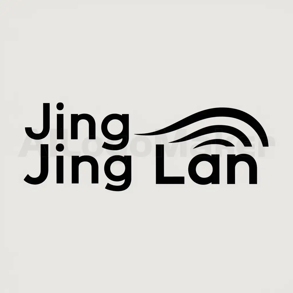 a logo design,with the text "Jing Lan", main symbol:water, wave,Moderate,clear background