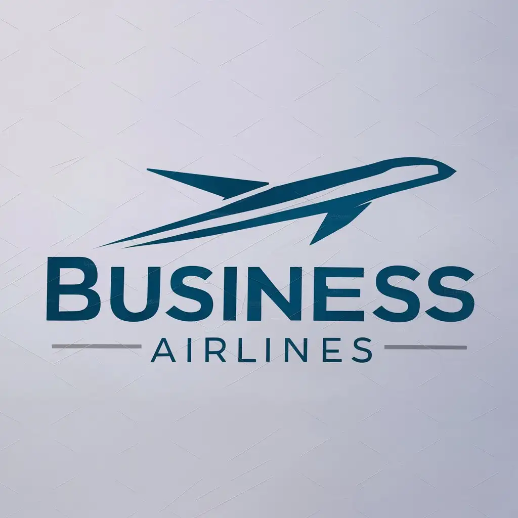 a logo design,with the text "Business airlines", main symbol:plane,Moderate,clear background