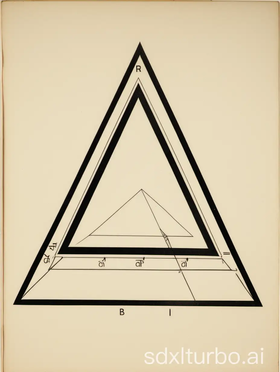 a geometric figure consisting of a triangle and a circle