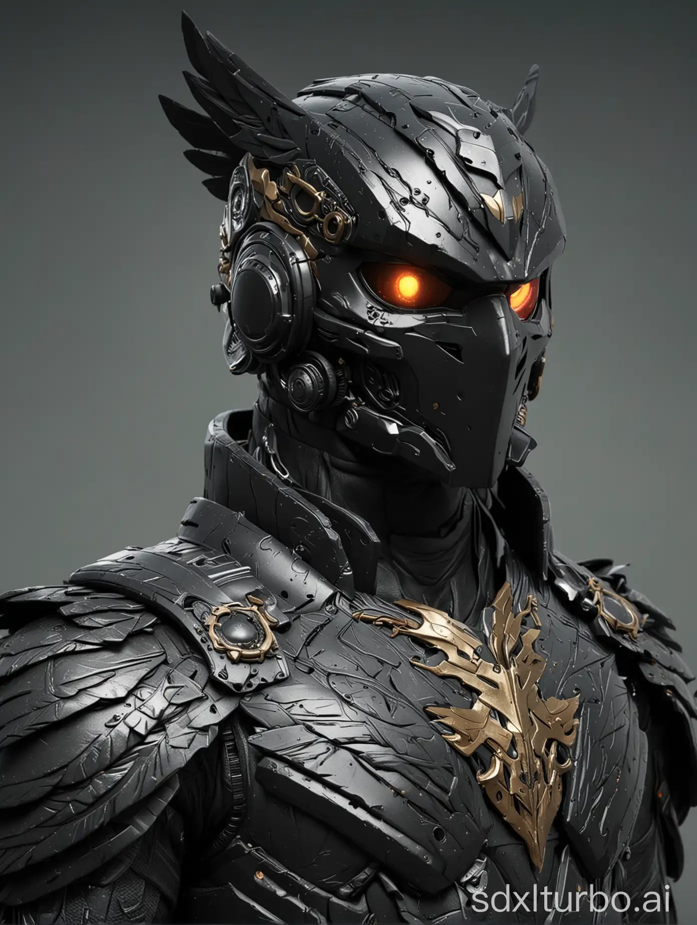 Dynamic-Crow-Motif-Hero-in-Bionic-Fantasy-Armor