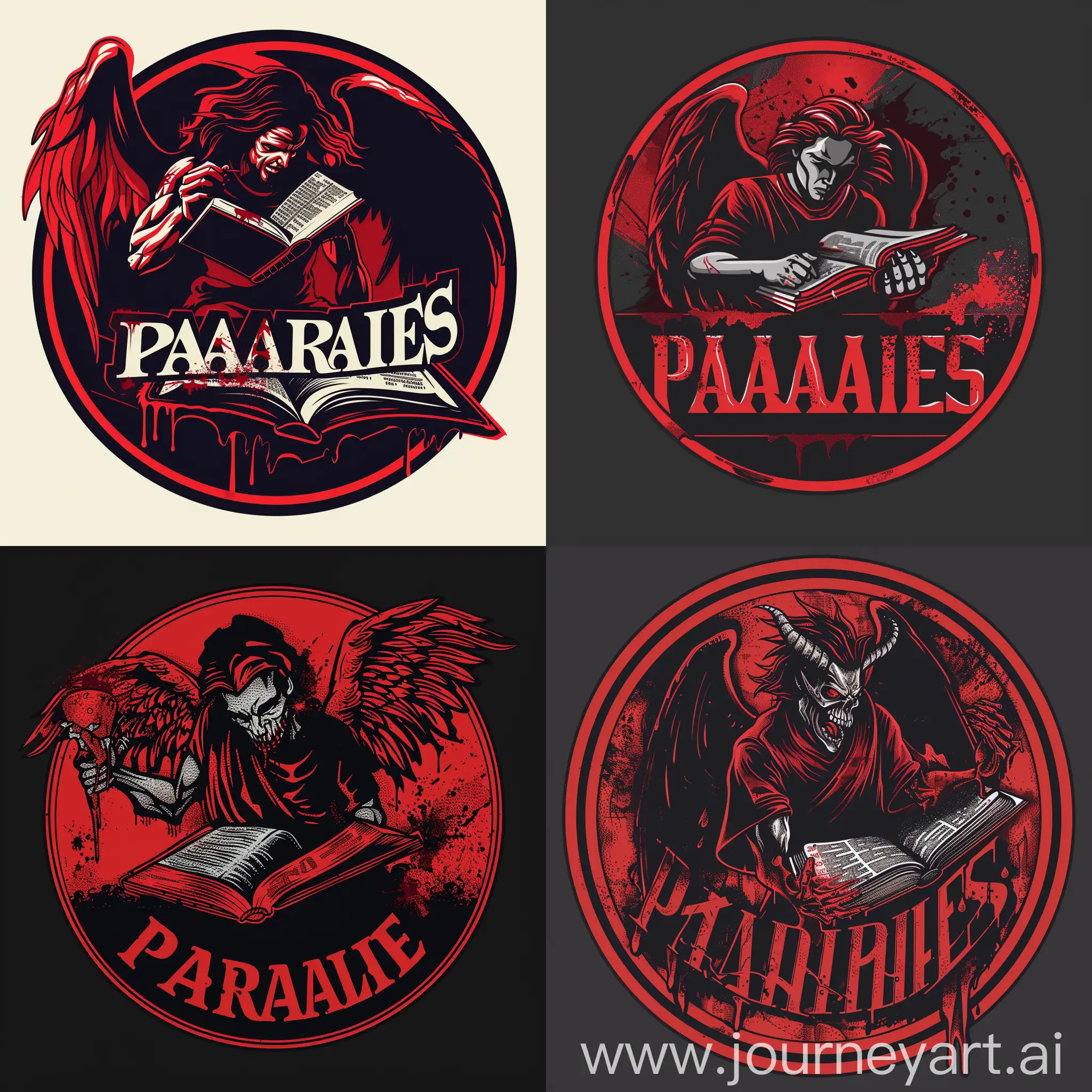 Fallen-Angel-Holding-BloodStained-Bible-in-Red-and-Black-Logo