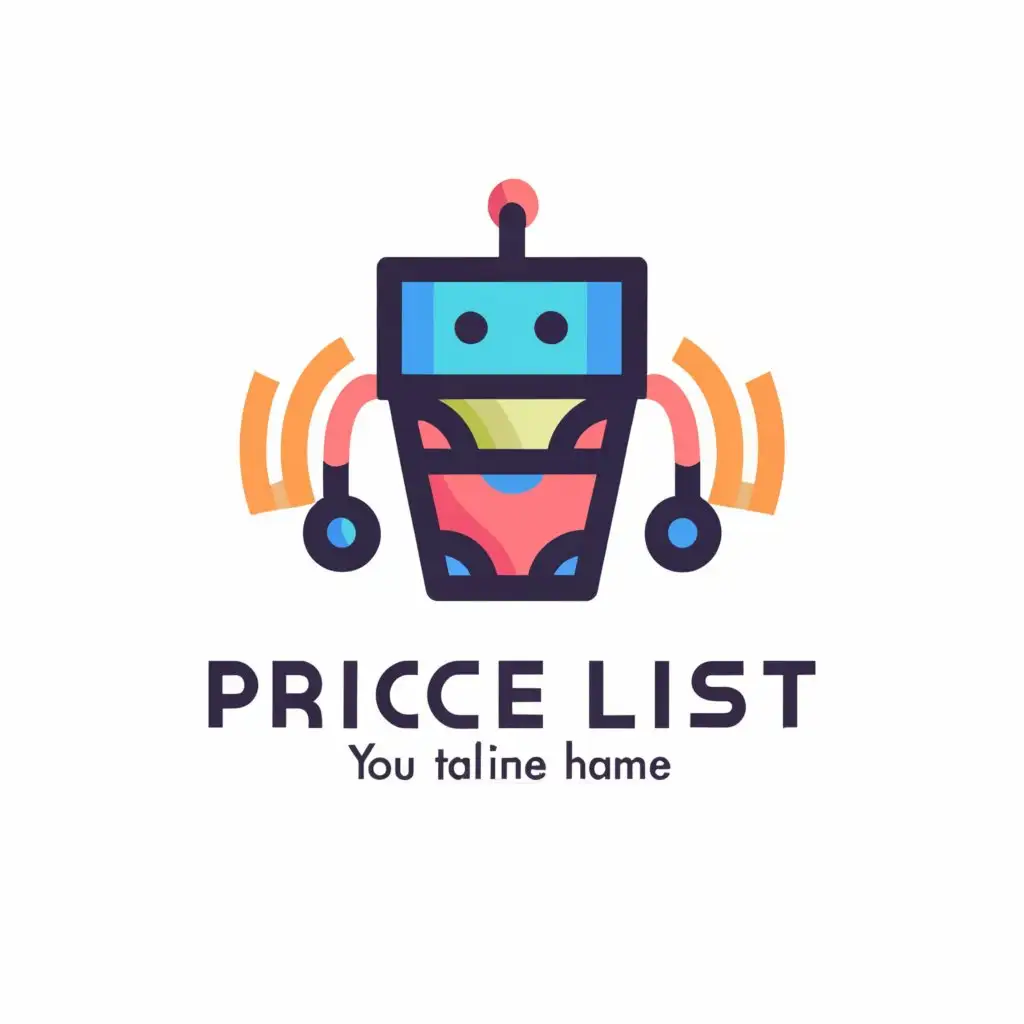 a logo design,with the text "Price list", main symbol:Robot-human,Moderate,be used in Internet industry,clear background