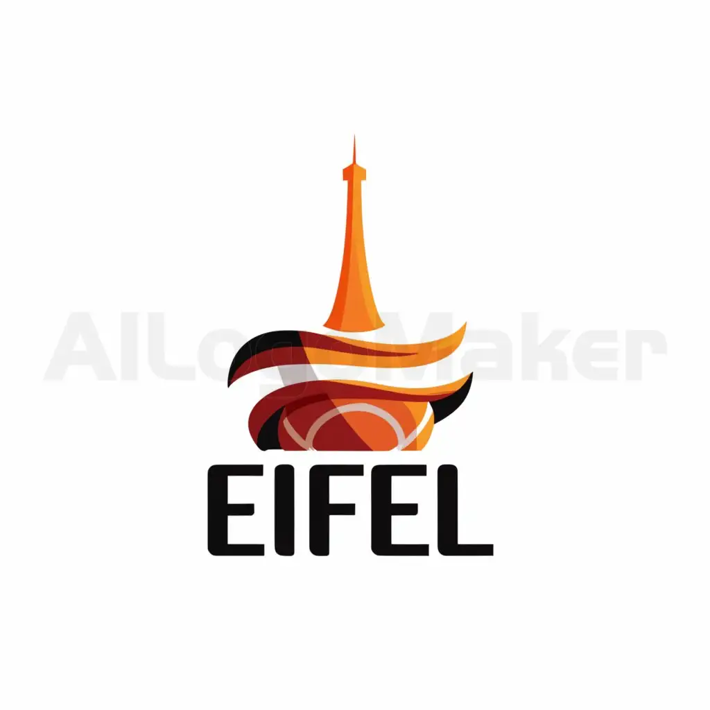 a logo design,with the text "Eiffel", main symbol:basketball,Moderate,be used in Sports Fitness industry,clear background