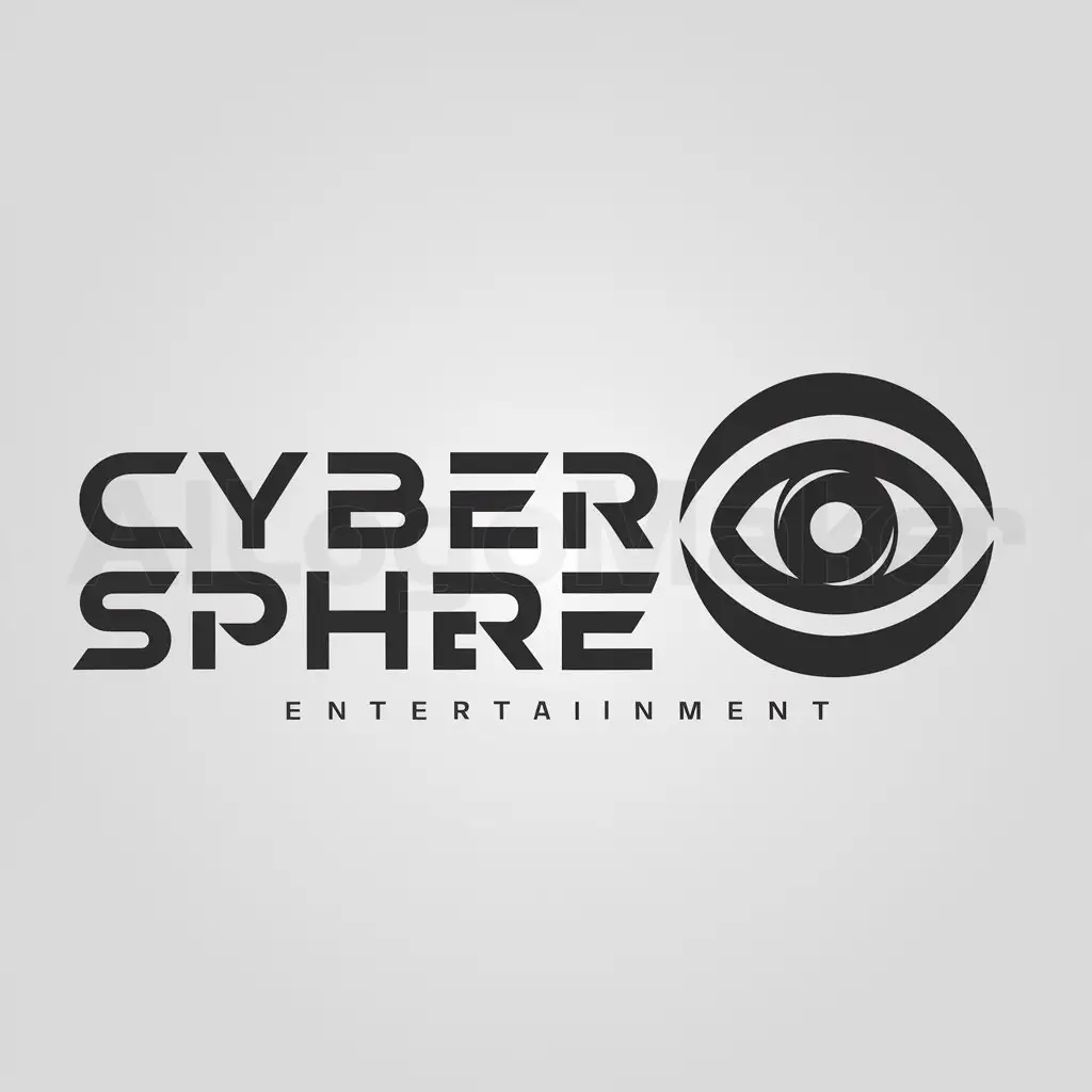 a logo design,with the text "CyberSphere", main symbol:cyber ,Moderate,be used in Entertainment industry,clear background