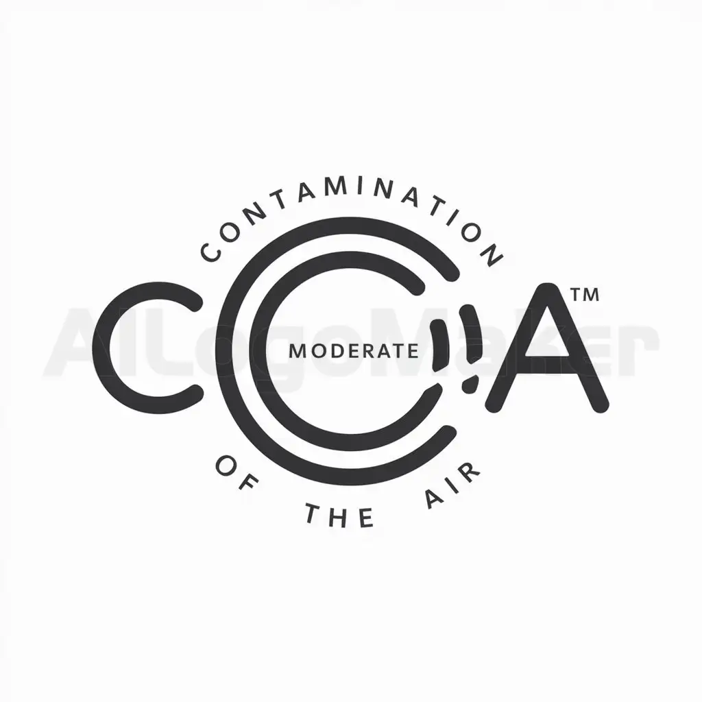 a logo design,with the text "Contamination of the air", main symbol:CDA,Moderate,be used in Internet industry,clear background