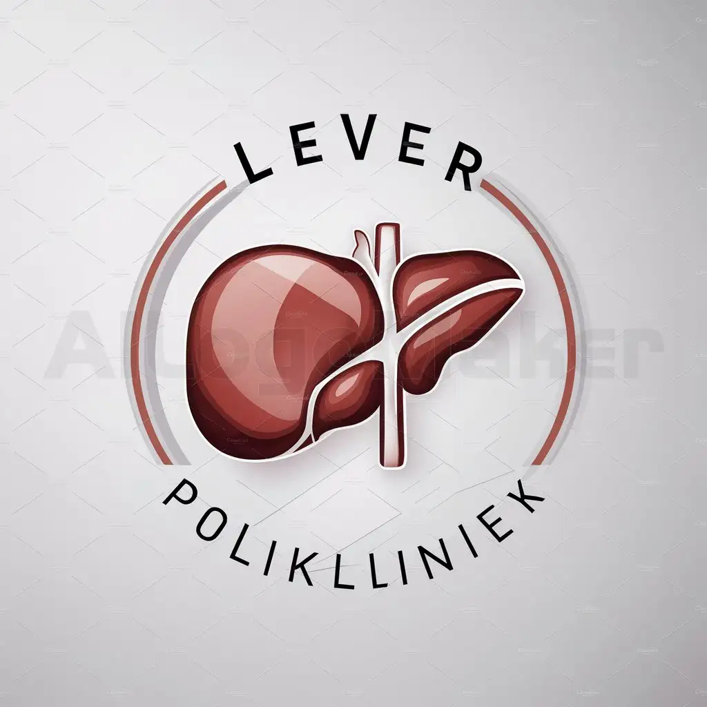 a logo design,with the text "Lever Polikliniek", main symbol:Liver,Moderate,be used in Medical Dental industry,clear background