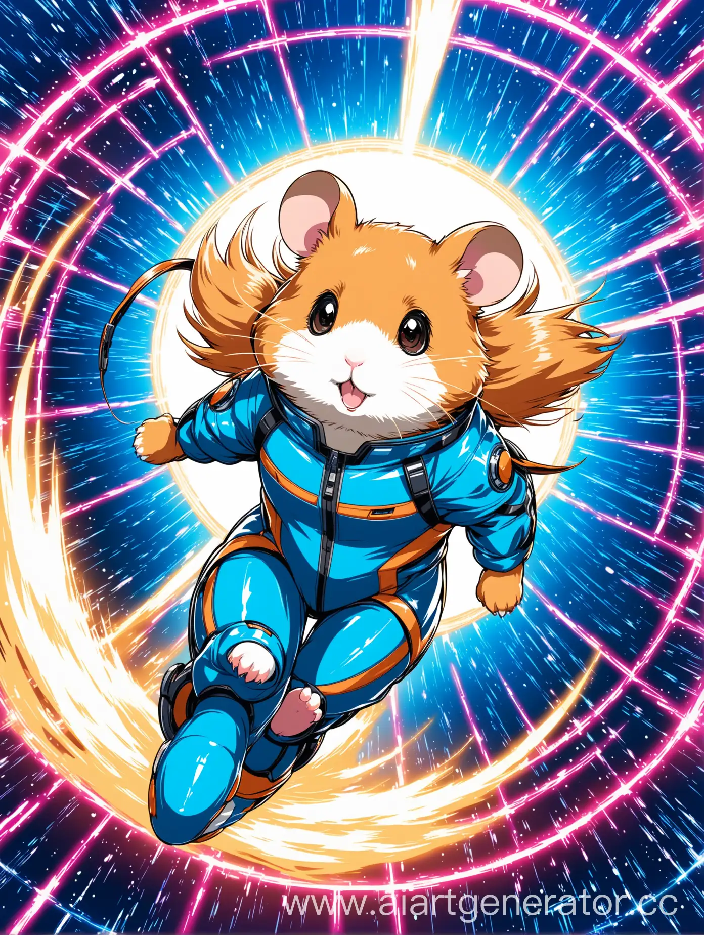 Cyberpunk-Hamster-AnimeInspired-Supersonic-Wheel-Runner