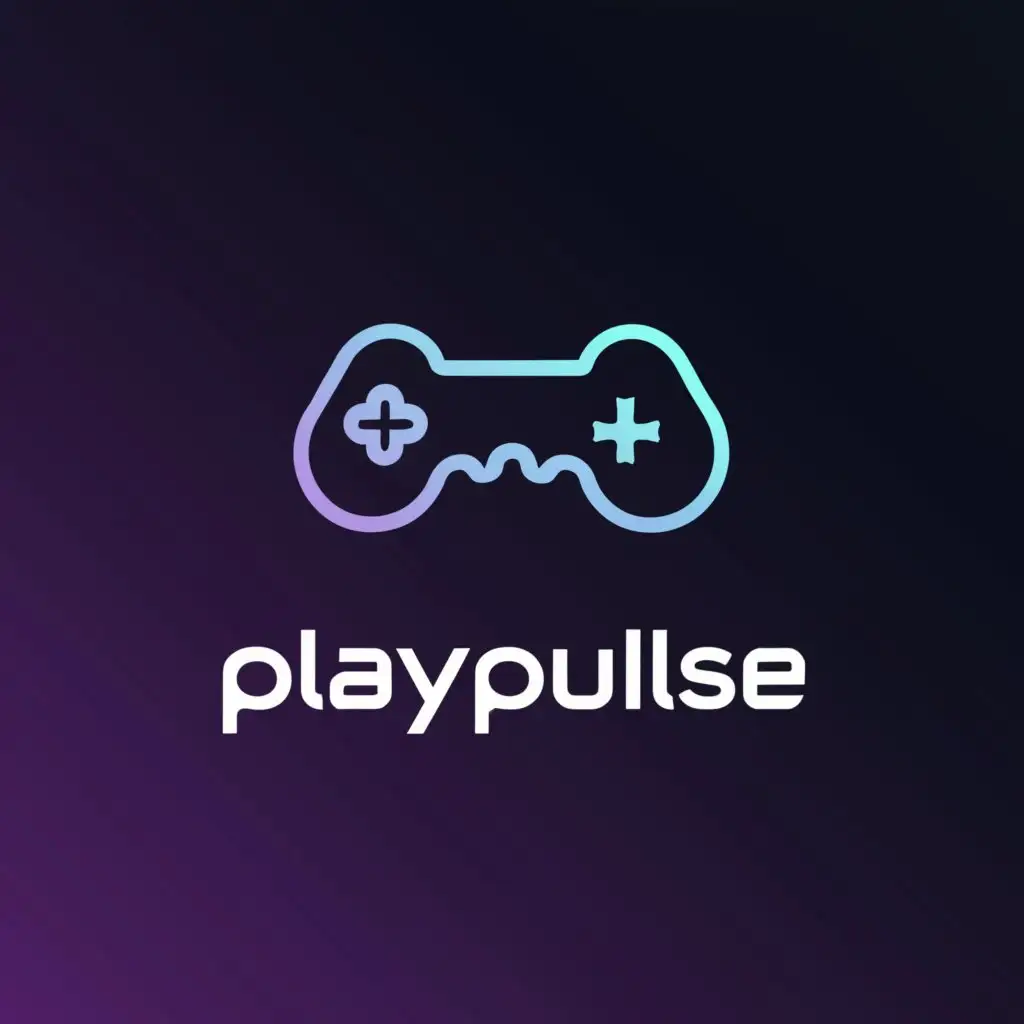 a logo design,with the text "PlayPulse", main symbol:Gamepad,Minimalistic,be used in Internet industry,clear background