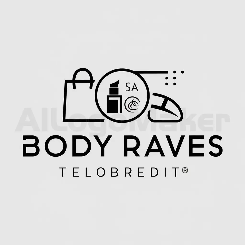 LOGO-Design-For-Body-Raves-Elegant-Text-with-Goods-and-Cosmetics-Symbolism-on-Clear-Background