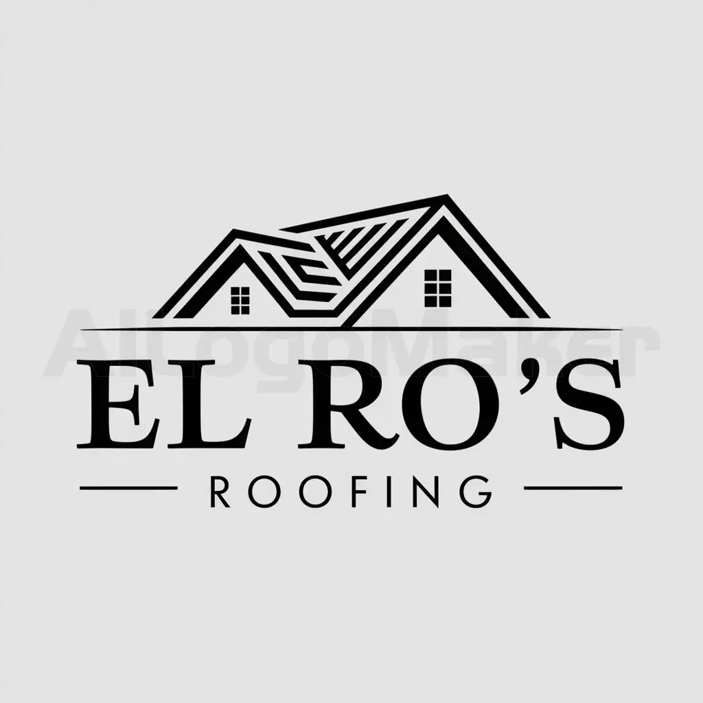 LOGO-Design-For-El-Rois-Roofing-Bold-Roofing-Symbol-in-Construction-Industry