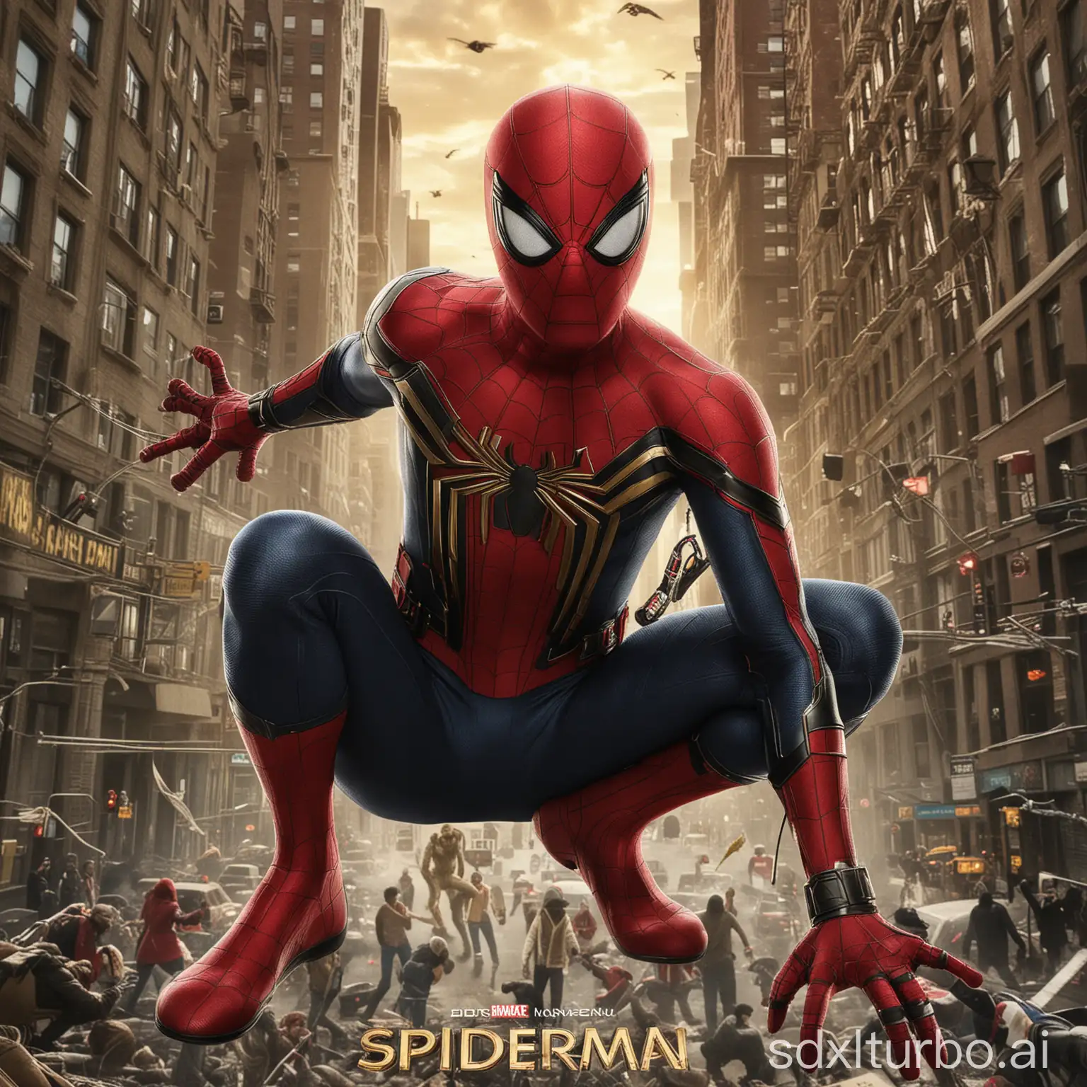 SpiderMan-No-Way-Home-Poster-Featuring-Heroes-in-Multiverse-Confrontation