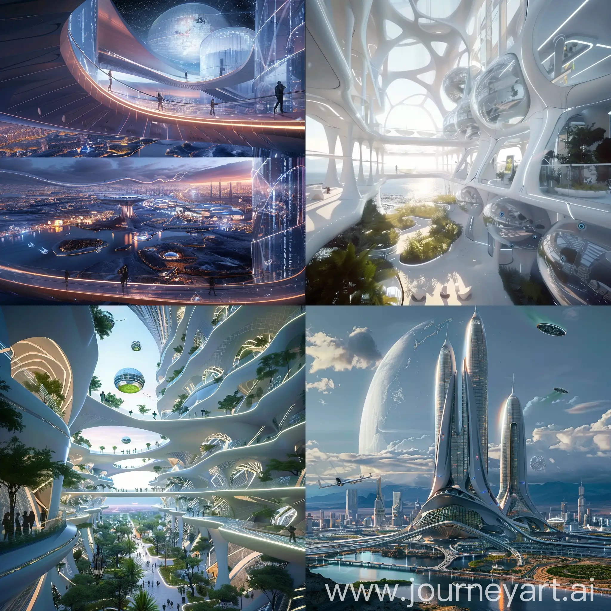 Futuristic Murmansk, Dynamic Facades, Aero-styled Interiors, Kinetic Sculptures, Hyperconnectivity, Multi-Level Living, Vertical Gardens, High-Speed Transportation, Sustainable Energy Sources, Virtual Reality Integration, Community Hubs, Skybridges and Walkways, Aerodynamic Architecture, Landing Pads and Docking Stations, Kinetic Roofs and Walls, Luminous Landscapes, Vertical Farms, Smart Infrastructure, Light Shows and Holographic Projections, Climate-Controlled Domes, Subterranean Networks, in unreal engine 5 style --stylize 1000