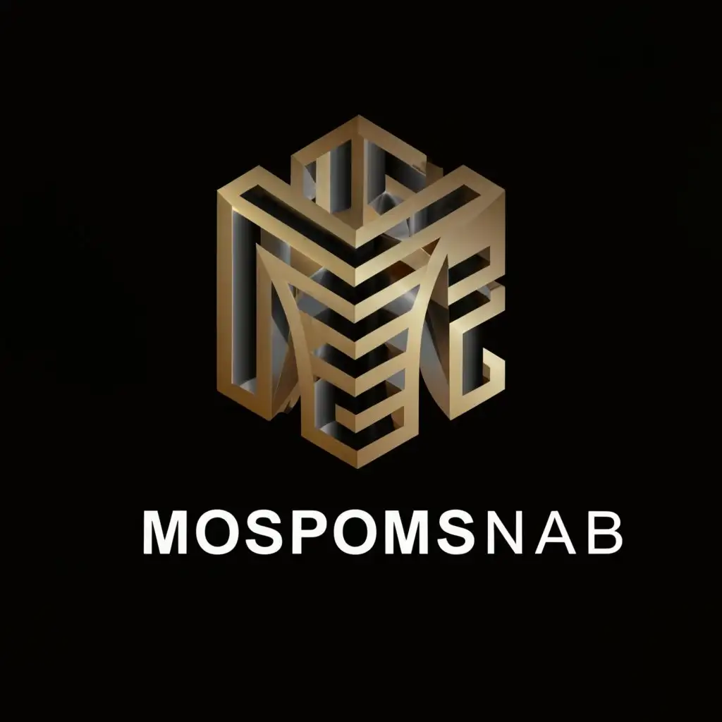 LOGO-Design-For-MosPromSnab-Industrial-Metal-Emblem-on-Clear-Background