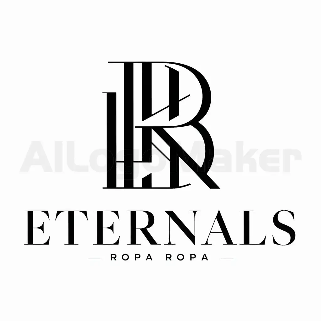 a logo design,with the text "ETERNALS", main symbol:Rallo,Moderate,be used in Ropa industry,clear background